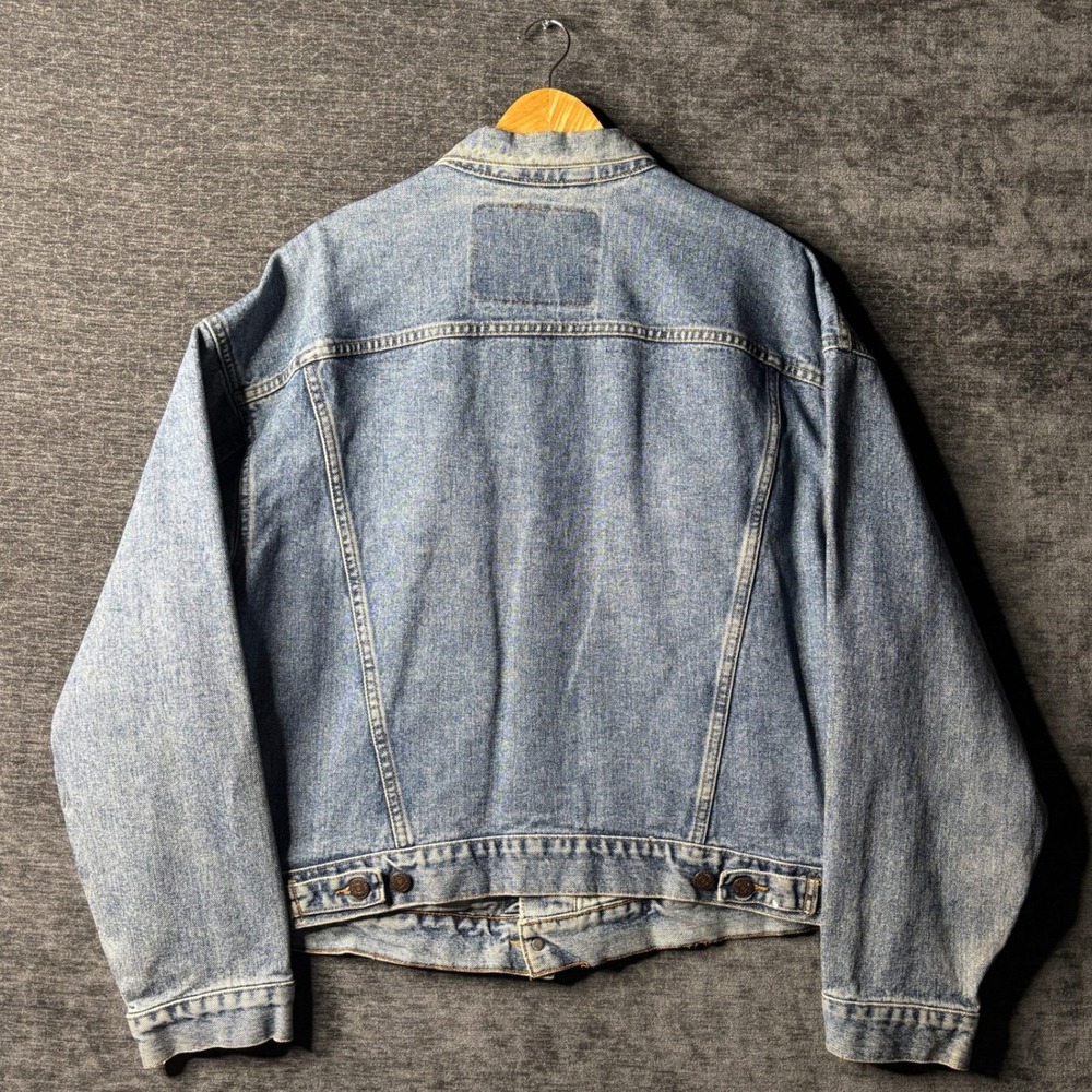 Vintage Y2K Levis 70598 4891 Denim Trucker Jacket Light Wash Mens Large Western - Picture 2 of 11